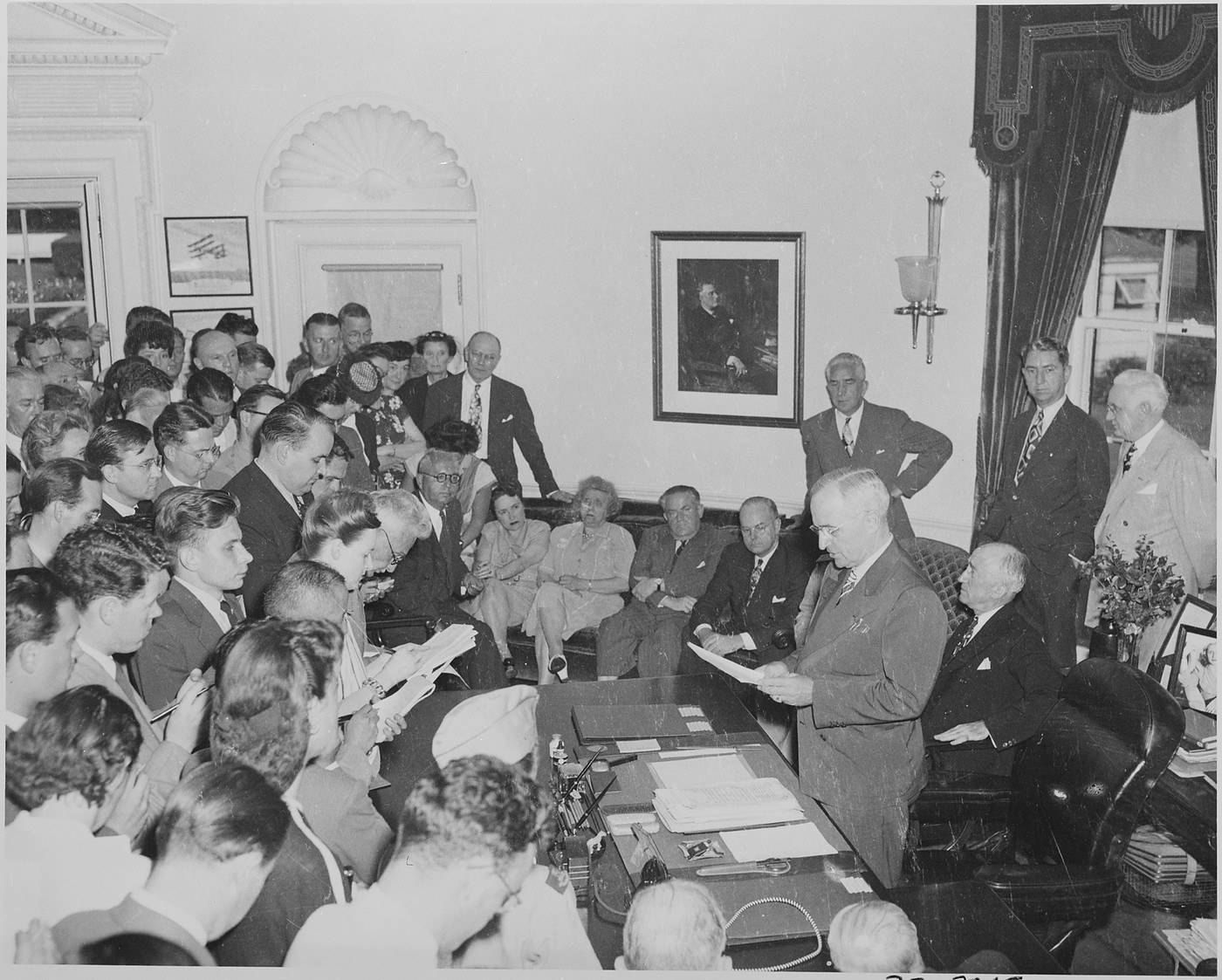President Truman announces Japan's surrender, August 14, 1945