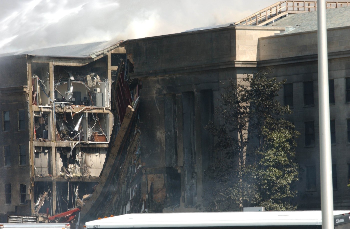 Damage at the Pentagon after the September 11 attack