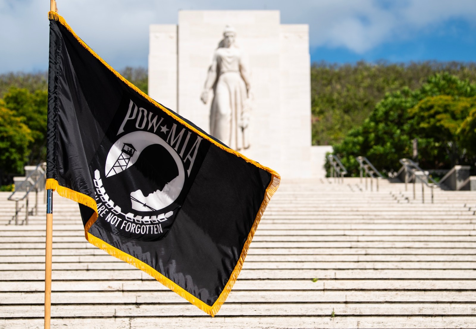 POW/MIA flag at the National Memorial Cemetery of the Pacific